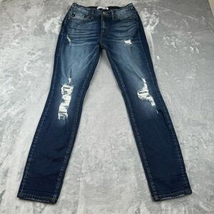 KanCan Jeans Women 26 Dark Blue Skinny Low Rise Denim Stretch Pants